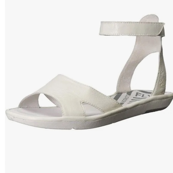 Fly London Shoes - Fly London Size 38 (7.5) white leather sandals